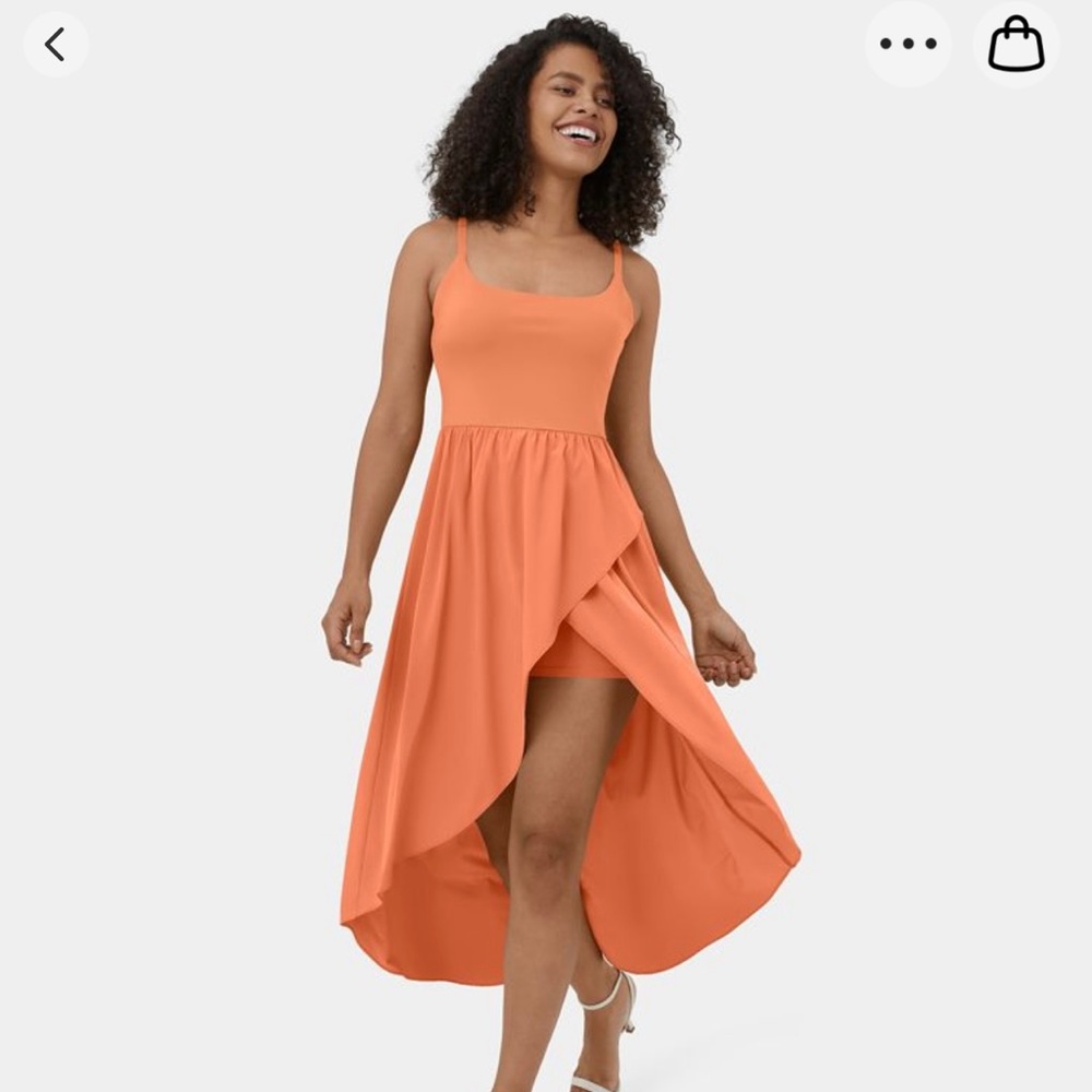 Halara Breezeful Backless High Low Dress